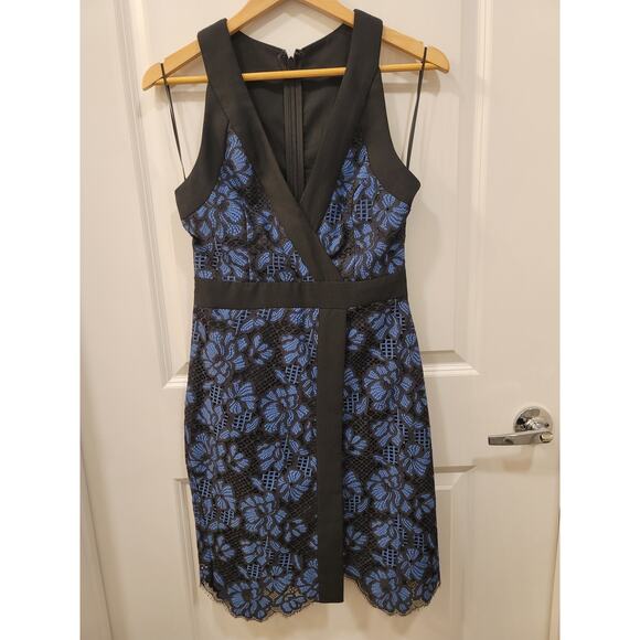 Anthropologie Harlyn Two Tone Lane Surplice Cocktail Dress - Picture 2 of 8